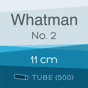 Tube of 500 | 11 cm Whatman Grade 2 Folded Filter Papers for Qualitative Analysis
