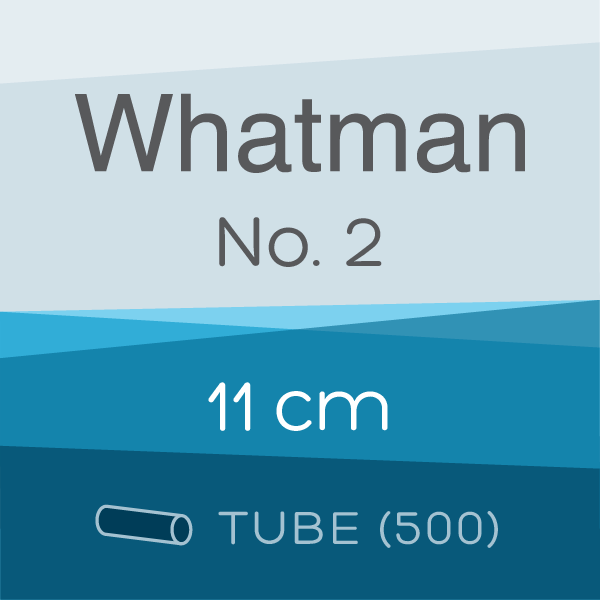 Tube of 500 | 11 cm Whatman Grade 2 Folded Filter Papers for Qualitative Analysis